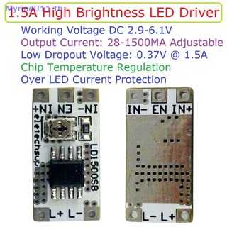 Myriadu DC 3-6V โมดูลไดรเวอร์แปลงกระแสไฟคงที่ LED 28-1500mA ปรับความสว่างได้ PWM DC-DC