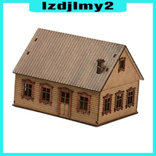 [Lzdjlmy2] ของเล่นตัวต่อ รูปบ้านทิวทัศน์ สเกล Oo 3D สไตล์ยุโรป 1/72 DIY สําหรับฉากโต๊ะทราย