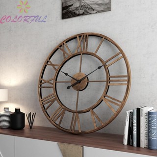 【COLORFUL】Elegant Creative Decorative Silent Clock Wrought Iron Wall Decor for Living Room