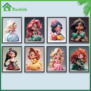 【Doub X ✮】ภาพวาดปักเพชร ทรงกลม ลายการ์ตูน 5D DIY สําหรับตกแต่งบ้าน ✮