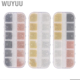 Wuyuu Nails Art Metal Charms Studs  Portable Nail Decoration Easy To Use Carry for Home Salon