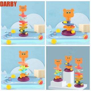 Darby หอคอยลูกบอลพลาสติก หลายชั้น หมุนได้ ของเล่นสําหรับเด็ก