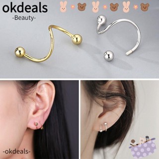 Okdeals ต่างหูเกลียวเจาะริมฝีปาก 5 คู่