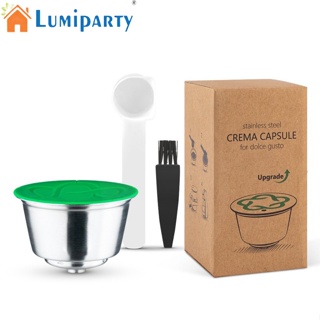 Lumiparty แคปซูลกรองกาแฟ สเตนเลส ใช้ซ้ําได้ ล้างทําความสะอาดได้ ทนต่อการกัดกร่อน