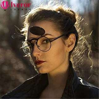 Lveror แว่นตากันแดด UV400 ทรงกลม ป้องกัน UV400 สไตล์วินเทจ 90s สําหรับผู้หญิง และผู้ชาย