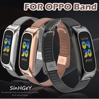 สายรัดข้อมือ หัวเข็มขัดสเตนเลส โลหะ แบบเปลี่ยน สําหรับ OPPO Band