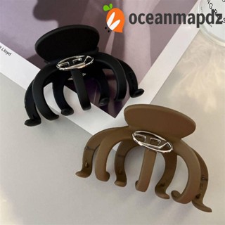 Oceanmapdz กิ๊บติดผม พลาสติก รูปปลาหมึก กรงเล็บฟักทอง ปลาฉลาม หรูหรา ปิ่นปักผม เรขาคณิต ล้างหน้า