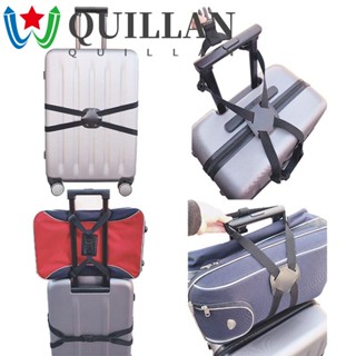 Quillan สายคล้องกระเป๋าเดินทาง แบบพกพา ปรับได้ หัวเข็มขัดนิรภัย จัดส่งอุปกรณ์การเดินทางต่างประเทศ อุปกรณ์ตั้งแคมป์กลางแจ้ง เข็มขัดนิรภัย