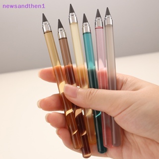 Newsandthen1 ที่ใส่ดินสอ อะคริลิคใส สีสันสดใส สร้างสรรค์ นิรันดร์ พร้อมปลายปากกา เครื่องเขียนนักเรียน โรงเรียน น่ารัก