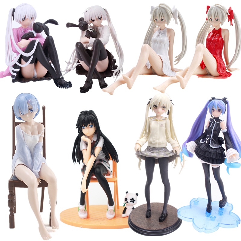 Hatsune Miku Anime Doll Black Dress Hatsune Pink Miku Toy Beautiful Girl Gift Children's Toy Cake De
