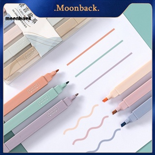 &lt;moonback&gt; ปากกามาร์กเกอร์ สองหัว หลากสี สําหรับครู 6 ชิ้น