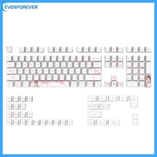 Ev ปุ่มกดคีย์บอร์ด PBT 108 คีย์ รูปเชอร์รี่ สําหรับ Cherry MX Switches