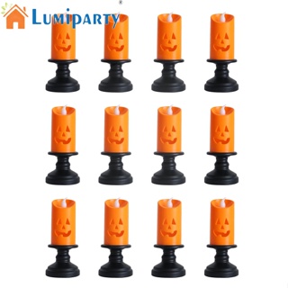 Lumiparty โคมไฟ LED รูปฟักทอง ใช้แบตเตอรี่ สําหรับตกแต่งปาร์ตี้ฮาโลวีน