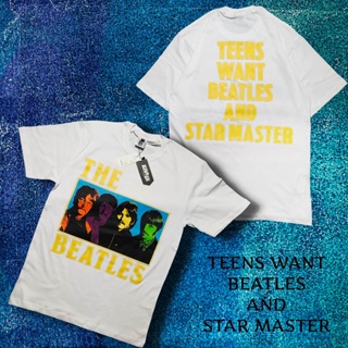 เสื้อยืดแขนสั้นเสื้อยืดลําลอง แขนสั้น พิมพ์ลาย Star Master The Beatles สีขาว สําหรับผู้ชายเสื้อเชิ้ตS-5XL