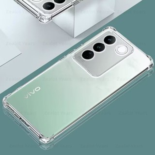 เคสโทรศัพท์มือถือซิลิโคน TPU ใส แบบนิ่ม กันกระแทก สําหรับ Vivo V27e V27 Pro 5G V27Pro V 27 e