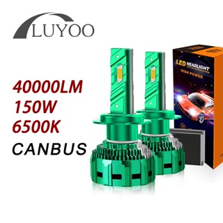 Luyoo ชิปหลอดไฟตัดหมอก 150W 30000LM H7 LED Canbus H1 H4 H11 9012 HIR2 H8 H9 60000LM 9005 9006 HB3 HB4 6000K 3870 CSP