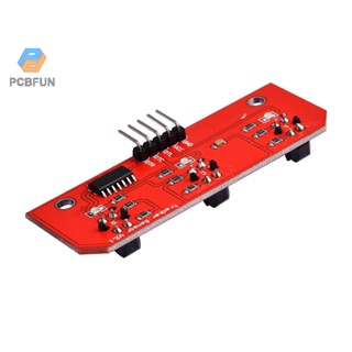 Pcbfun โมดูลเซนเซอร์ตรวจจับเส้นอินฟราเรด สามทาง IR