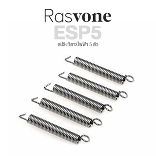 Rasvone ESP5 Tremolo Spring สปริงกีตาร์ไฟฟ้า 5 ตัว สีเงิน สำหรับกีตาร์ Fender / Squier ทรง Strat