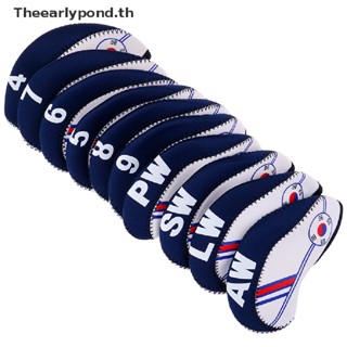 Earlypond 10 ชิ้น / เซต ปลอกคลุมหัวไม้กอล์ฟ เหล็ก นีโอพรีน ป้องกันหัวไม้กอล์ฟ
 Th