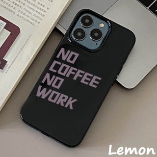 [Lemon] เคสโทรศัพท์มือถือ สีดํามันวาว เรียบง่าย สําหรับ iPhone 14 14pro 14promax 14plus 7 8 7plus 8plus 11 12 X XS XR XSMAX 11pro 12pro 111promax 12promax 13 13promax 13promax