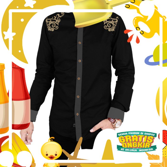 KEMEJA เสื้อธรรมดาผู้ชาย MENS DISTRO SIMPLE SML xxl xxxl 2xl 3xl jumbo NEWEST W6L0 FORMAL COOL Slim 