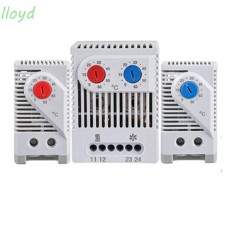 LLOYD KTO011 KTS011 Thermostat 0-60C Thermoregulator Temperature Controller ZR011 Mini DIN Rail Normal Open Close Cabinet Compact Switch