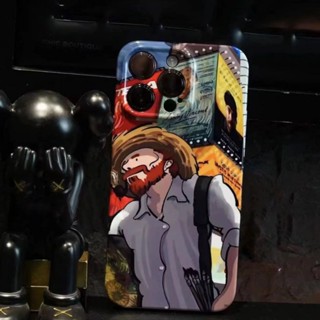 เคสโทรศัพท์มือถือ ลายภาพวาดสีน้ํามัน Van Gogh แนวเรโทร สีดํา สําหรับ Apple Iphone 11promax 11 12 13promax 8plus xsmax 14 xs xr 13pro 12pro 14promax 7 8p JQFQ