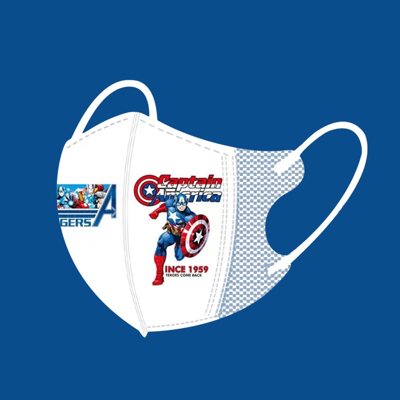 ใหม่ หน้ากาก ลายมาร์เวล แบทแมน สไปเดอร์แมน กัปตันอเมริกา 3D สําหรับเด็ก 2023 หน้ากากมาร์เวลสำหรับเด็ก - รูปที่ 3