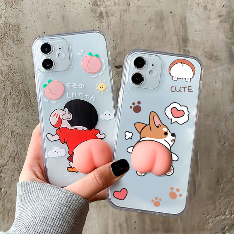 เคสโทรศัพท์มือถือ TPU ใส ลายการ์ตูนก้น 3D สําหรับ VIVO Y17s V29e Y27s Y36 Y35 Y16 Y02s Y22S Y21T Y15