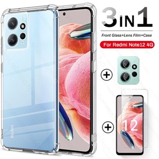 3to1 เคสซิลิโคนใส ป้องกันเลนส์กล้อง สําหรับ Redmi Note 12 4G Note12 Not 12 4G 23028RA60L 6.67 นิ้ว