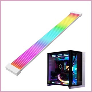 Argb สายเคเบิลพาวเวอร์ซัพพลาย 24 pin 3x8-pin ATX RGB พร้อมแถบไฟนีออน LED PC aseath