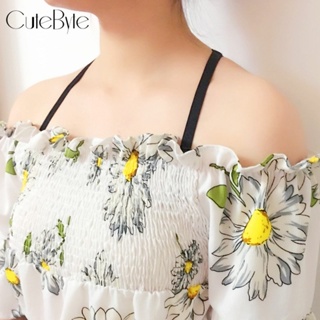 Cutebyte สายคล้องบราชั้นใน ปักลายลูกไม้ ผีเสื้อ เซ็กซี่ กันลื่น สําหรับสตรี