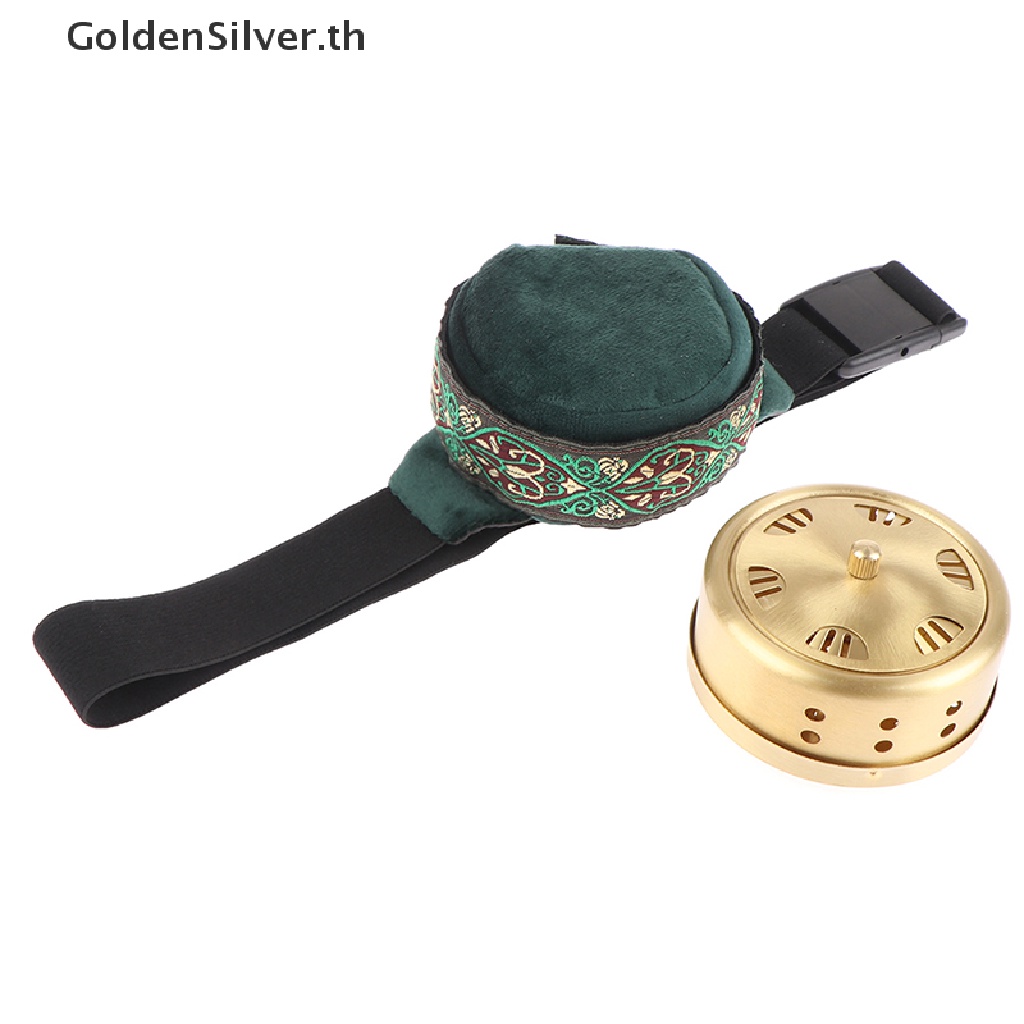 Goldensilver กล่องลูกกลิ้งทองเหลือง สีเงิน สําหรับฝังเข็ม