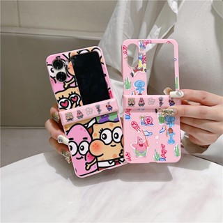 3in1 เคสโทรศัพท์มือถือ PC แข็ง กันกระแทก ลายการ์ตูน Spongebob น่ารัก สีแคนดี้ สําหรับ Oppo Find N2