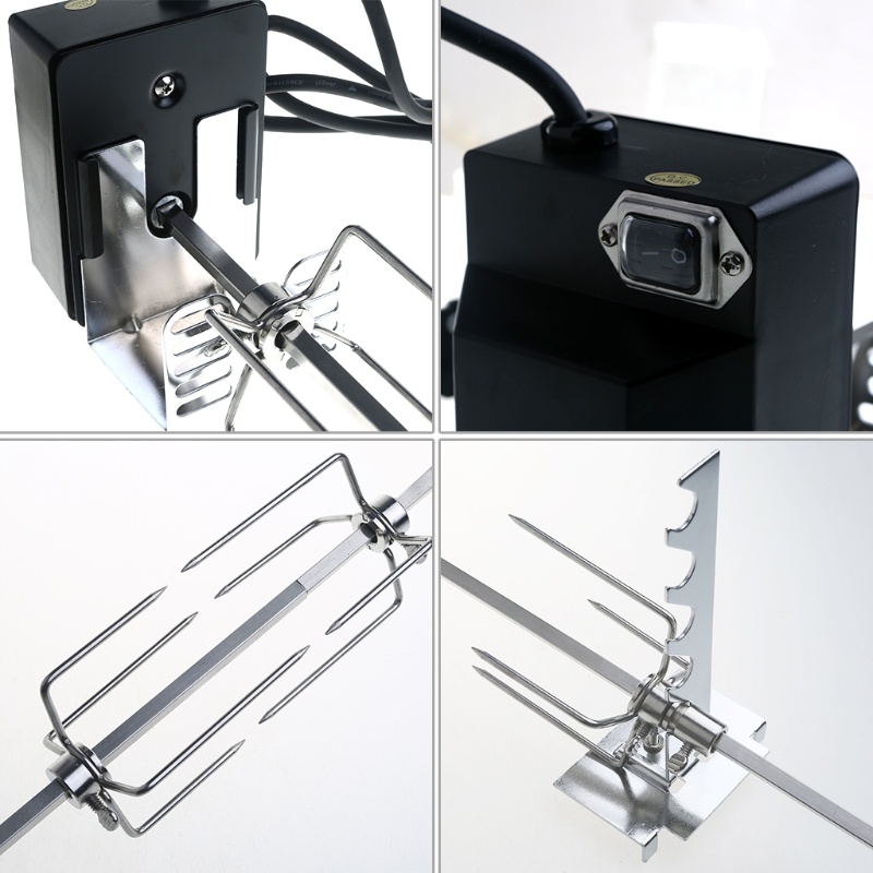 Con Universal อัตโนมัติย่าง Rotisserie ชุด 4W มอเตอร์ไฟฟ้า BBQ Bracket Spit Rod ผู้ถือส้อม Fixing สกรูบาร์ ราคา ถูกที่สุด ดีลบีเคเค แกลเลอรีภาพที่ 3