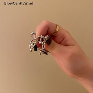 Blowgentlywind กิ๊บติดผมโลหะ ประดับโบว์ เรียบง่าย แฟชั่น สําหรับผู้หญิง 2 ชิ้น