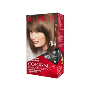 Revlon เรฟลอน คัลเลอร์ซิลค์ แฮร์คัลเลอร์ No.50 น้ำตาลเทาอ่อน