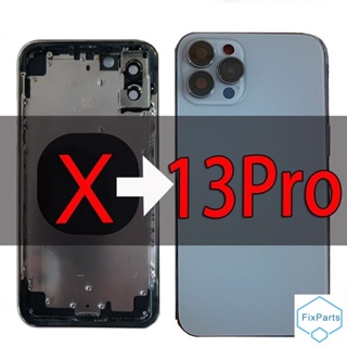 ใหม่ล่าสุด เคสแบตเตอรี่ แบบเปลี่ยน สําหรับ iP hone x up to iPhone 13pro Chasiss iP hone x like 13 Pro x to 13 Pro