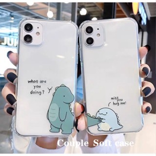 เคสโทรศัพท์มือถือ แบบใส ลายการ์ตูนไดโนเสาร์น่ารัก สําหรับ Sony Xperia 1 5 10 Ii Iii Iv XZ5 couple case