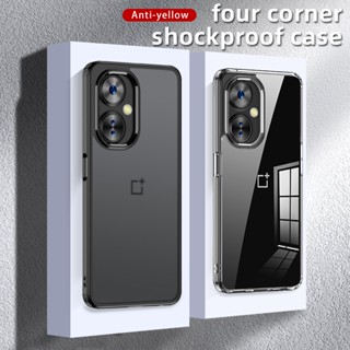 สําหรับ OnePlus Nord CE 3 Lite เคส ELVEV ฮาร์ดพีซี ป้องกันลายนิ้วมือ ป้องกันสีเหลือง กันกระแทก เคสด้าน