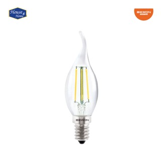 หลอดวินเทจทรงเปลวเทียน LED F35 4W WW E14 DIM (กระจกใส) AP ELECTRIC