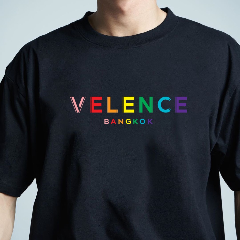 ZGM WX👕✨เสื้อยืด VELENCE Colorfull lifeวินไบร์ท
