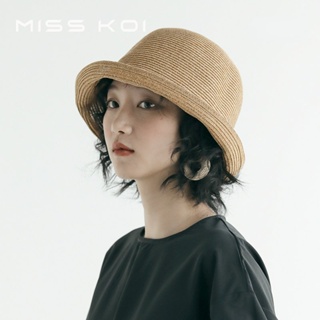 Misskoi [พร้อมส่ง] หมวกฟางปีกเล็ก กันแดด พับได้ แฟชั่นฤดูร้อน สไตล์เกาหลี สําหรับผู้หญิง