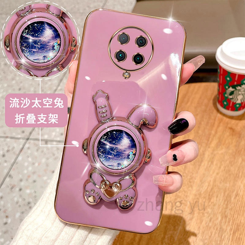 ปลอก redmi K20 K30 K30 PRO POCO F2 PRO TPU 3D Quicksand Space Rabbit Bracket เคสโทรศัพท์ Ultra thin 