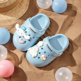 CROCS Cheerful Mario Sanrio รองเท้าแตะชายหาด ลายการ์ตูนน่ารัก กันลื่น แฟชั่นฤดูร้อน สําหรับเด็กผู้หญิง
