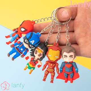 Lanfy พวงกุญแจจี้ตุ๊กตาสไปเดอร์แมนสไปเดอร์แมนน่ารักลาย Marvel Hero Iron Man สําหรับห้อยกระเป๋า