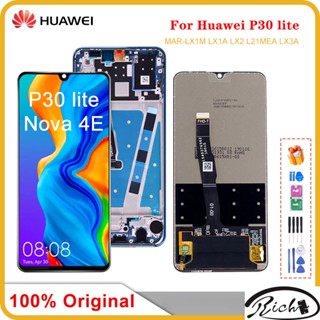 6.15&amp;quot; อะไหล่หน้าจอสัมผัส LCD แบบเปลี่ยน สําหรับ Huawei P30 Lite LCD Original MAR-LX1M LX1A LX2 L21MEA LX3A Display 10 Huawei Nova 4e