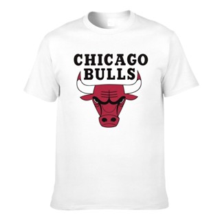 เสื้อยืด พิมพ์ลายโลโก้ทีมบาสเก็ตบอล Chicago Bulls Nba คุณภาพสูง สไตล์วินเทจ