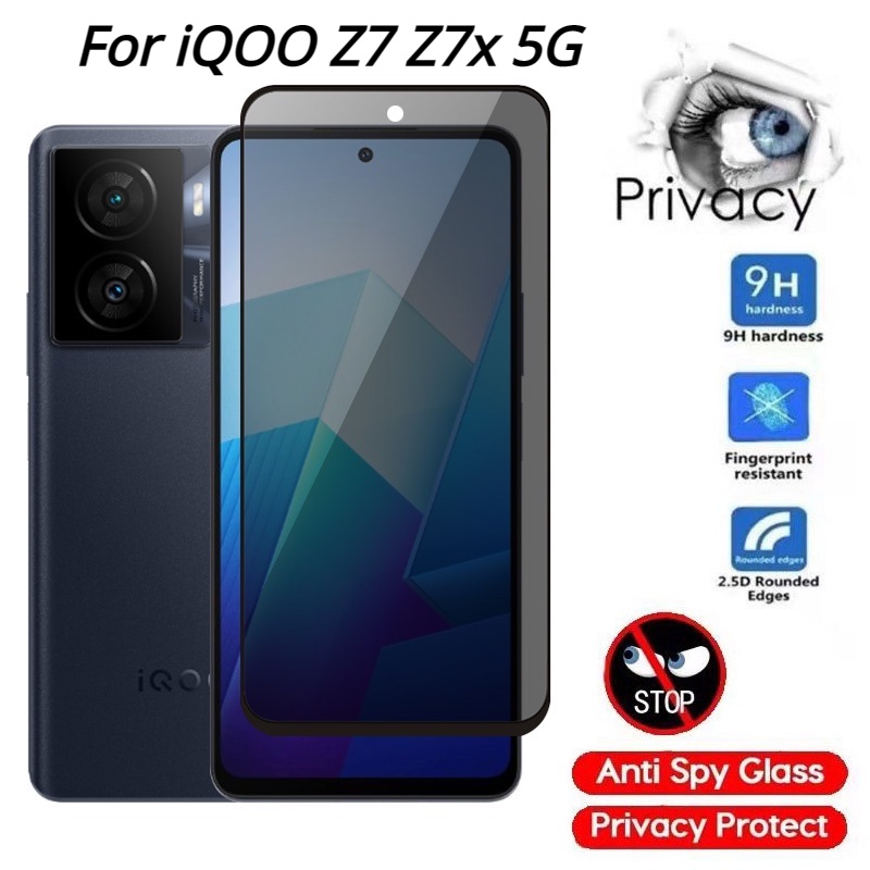 ฟิล์มกระจกนิรภัยกันรอยหน้าจอ กันแอบมอง กันรอยขีดข่วน สําหรับ iQOO Z7 Z7x 5G iq00 2023
