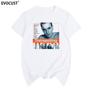 TOP CTเสื้อยืดสไตล์เกาหลี ภาพยนตร์บรรณาการเลือกชีวิต Trainspotting ฟิล์มวินเทจเสื้อยืดผ้าฝ้ายผู้ชายเสื้อยืดใหม่ TEE TSHI